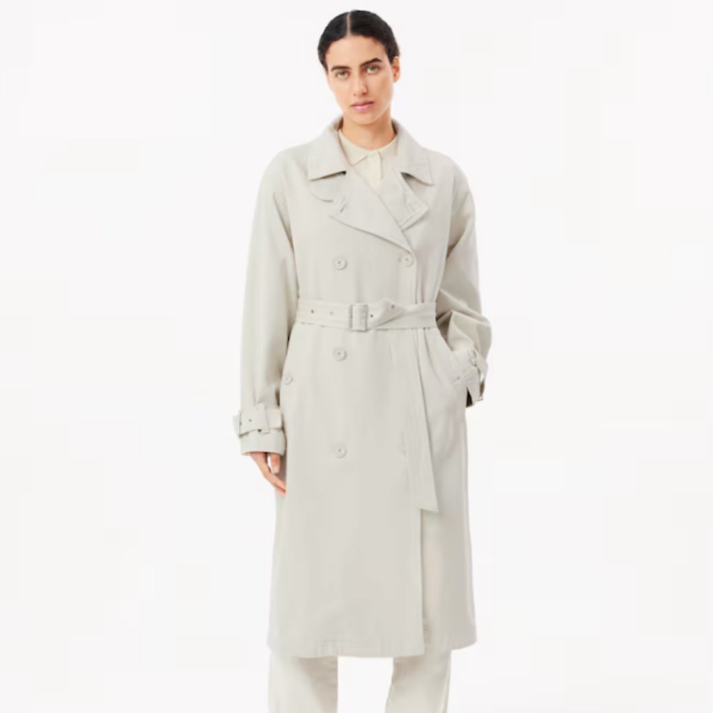 Lacoste Women's Oversized Denim Trench Coat